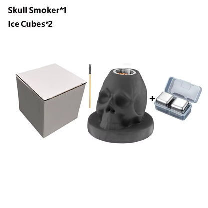 Skull Shape Cocktail Smoker Kit Ceramics Whiskey Smoker Infuser Kit Old Fashioned Drink Smoker Kit Birthday Gifts for Men Dad