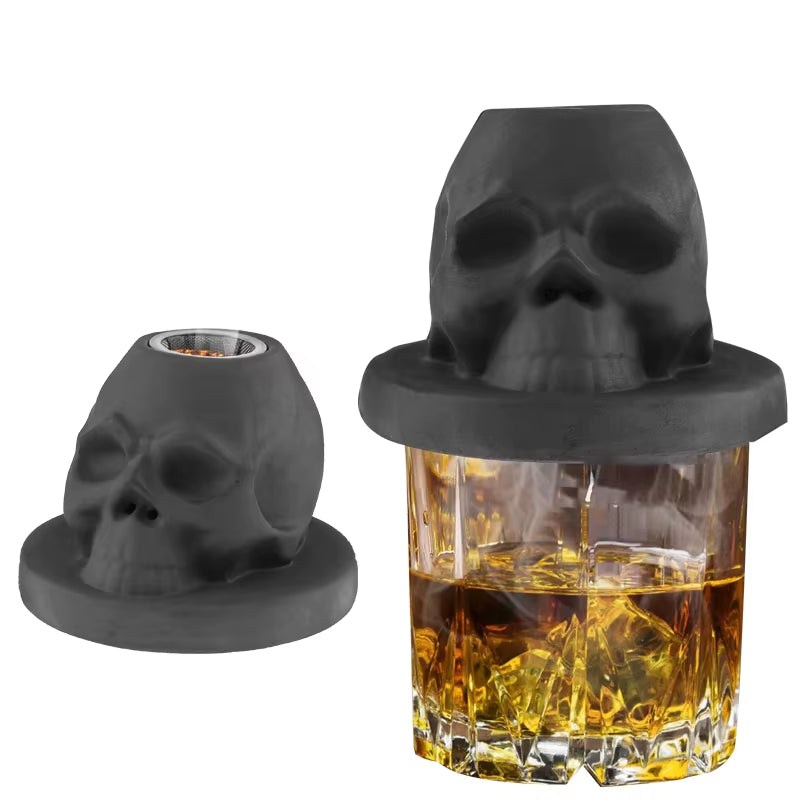 Skull Shape Cocktail Smoker Kit Ceramics Whiskey Smoker Infuser Kit Old Fashioned Drink Smoker Kit Birthday Gifts for Men Dad