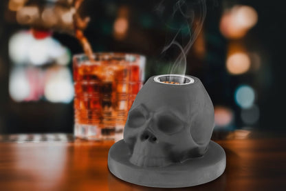 Skull Shape Cocktail Smoker Kit Ceramics Whiskey Smoker Infuser Kit Old Fashioned Drink Smoker Kit Birthday Gifts for Men Dad