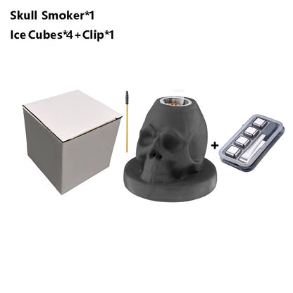 Skull Shape Cocktail Smoker Kit Ceramics Whiskey Smoker Infuser Kit Old Fashioned Drink Smoker Kit Birthday Gifts for Men Dad